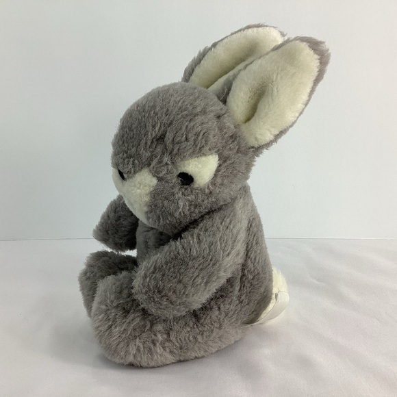 Unbranded Gray Plush Bunny Rabbit Toy Easter Holiday Grey Stuffed Animal - Picture 4 of 8